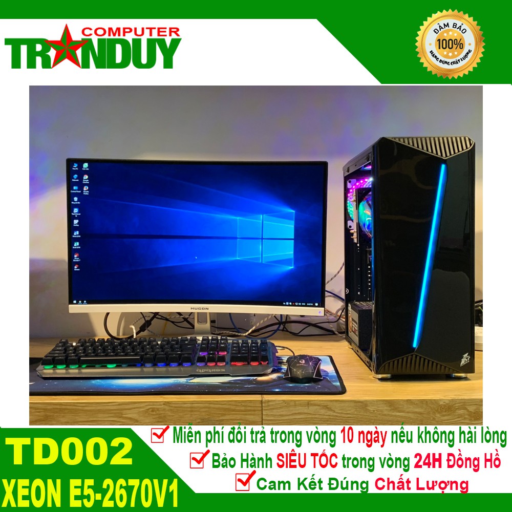 Thùng Máy Workstation Đồ Họa/Chuyên game TD002 /CPU Xeon E5-2670 (20M,8cores 16 threads)/16GB/SSD 240Gb/RX470 8GB | WebRaoVat - webraovat.net.vn