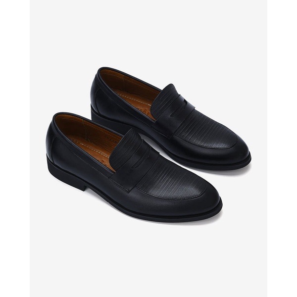 Giày tây nam Đông Hải thiết kế Penny  Loafer da bò cao cấp dập vân thời thượng  đế cao 3cm - G01A8