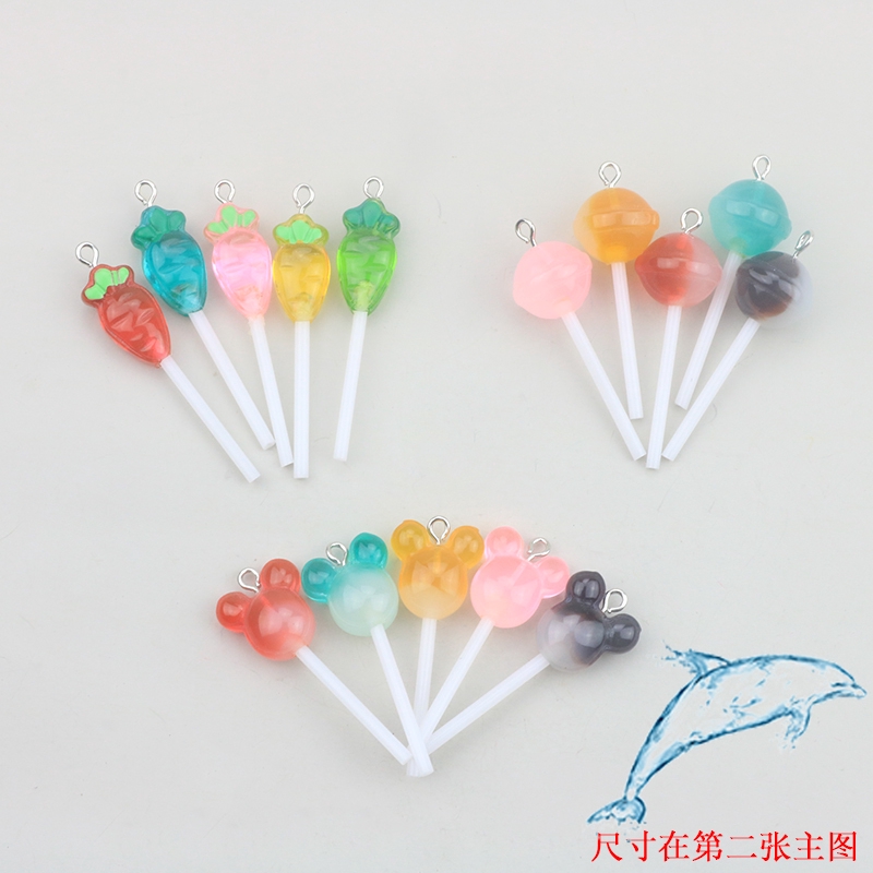 Mặt Dây Chuyền / Khuyên Tai / Vòng Tay / Dây Chuyền Hình Cà Rốt Đầu mickey Bằng Nhựa resin Thủ Công diy