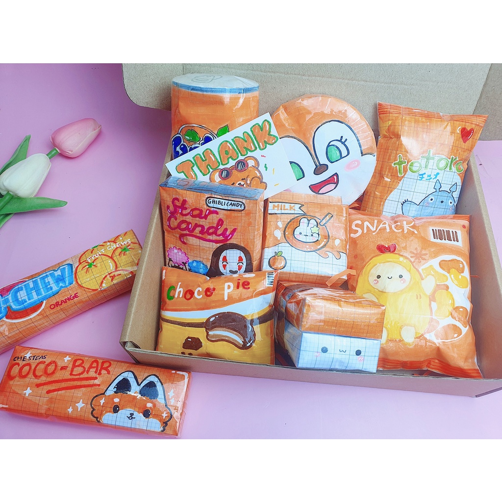 |SQUISHY GIẤY HANDMADE| Squishy nhiều hình dễ thương, Set gồm hộp 10 đến 12 Squishy hình khác nhau