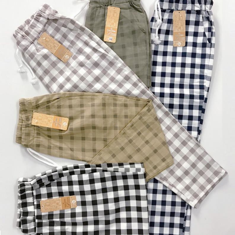 Quần baggy vải kẻ sọc- caro ! ⭐