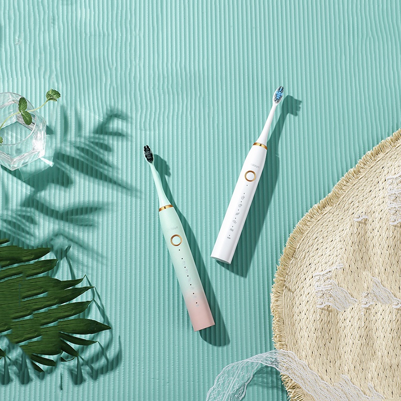 Bàn Chải đánh Răng điện JIALAIYA Tặng 5 Đầu Chải Mềm,5 Chế độ，IPX8 Không Thấm Nước Sóng âm Bàn Chải đánh Răng Tự động Làm Trắng Răng