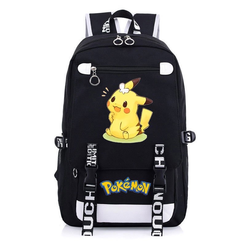Balo nam nữ in hình POKEMON anime chibi cặp sách đi học thời trang