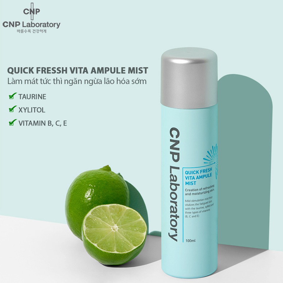 Xịt khoáng làm mát tức thì ngăn ngừa lão hóa sớm CNP Laboratory Quick Fresh Vita Ampule Mist 100ml | BigBuy360 - bigbuy360.vn