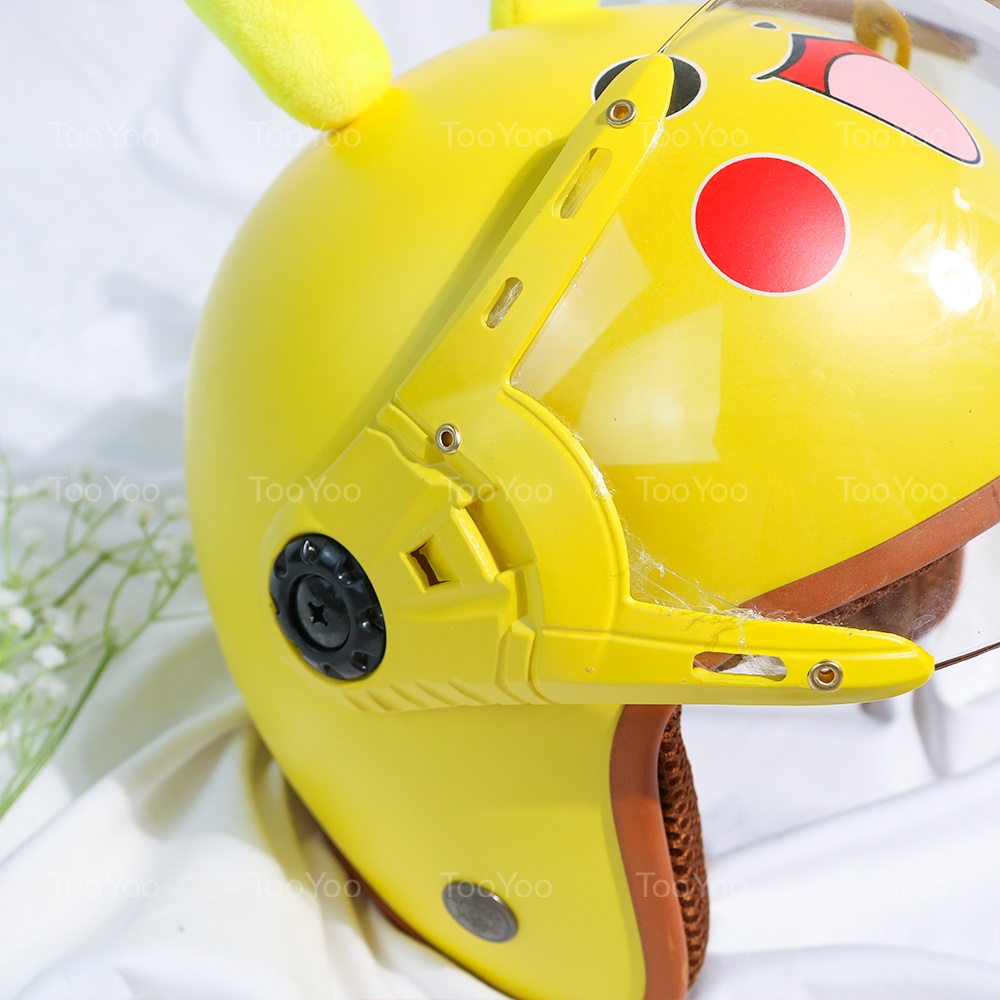 Mũ bảo hiểm 3/4 PIKACHU có tai dễ thương cute TY0251