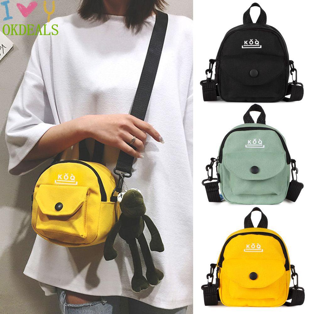 Túi Xách Canvas Đeo Chéo Vai Nhiều Màu Sắc Thời Trang Cho Nữ