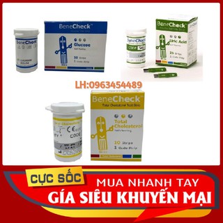 Que thử Glucose, Acid Uric, Cholesteron máy BeneCheck Plus