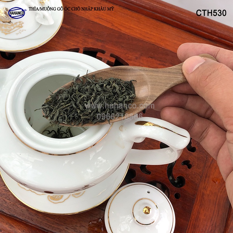 Muỗng xúc trà gỗ óc Chó nhập khẩu Mỹ siêu sạch - decor, cafe, xúc gia vị - CTH530