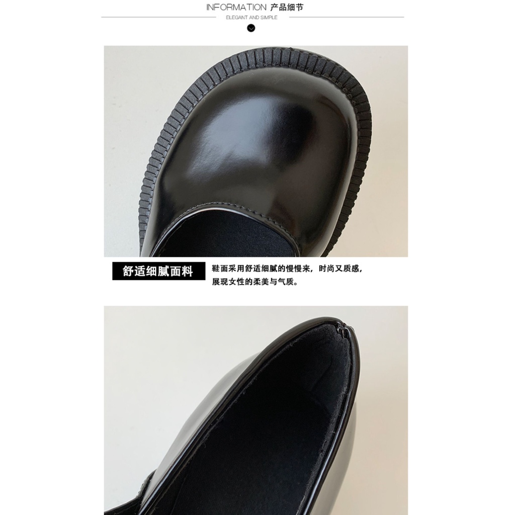 Thick Bottom British Shoes 2021 Spring Models Mary Zhen Women Shoes Pearl French Single Shoes Lo Fu Shoes Peas Shoes Sum