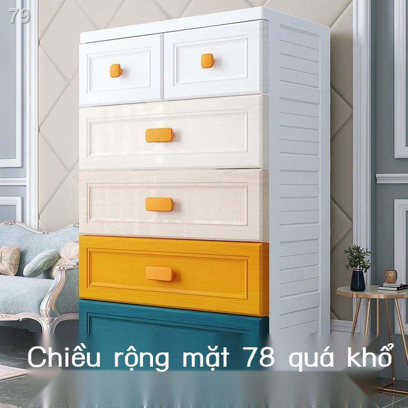 Tủ đựng đồ phong cách Châu Âu đa chức năng ngăn kéo loại 5 hoàn thiện trẻ em bằng nhựa dày có cực lớn