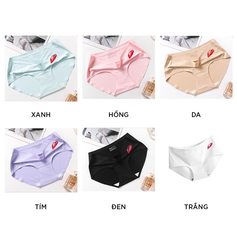 Quần lót nữ trơn thun lạnh cao cấp in hoạ tiết không viền QL15 | BigBuy360 - bigbuy360.vn