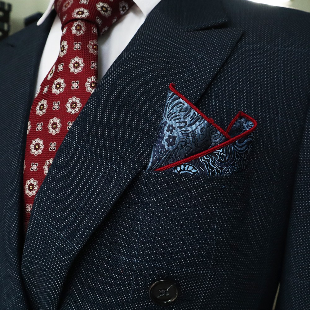 Khăn cài túi áo vest, khăn lụa, khăn áo vest-KHXDH003