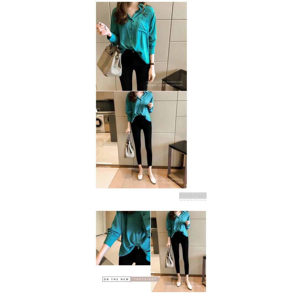 Áo Sơ Mi Chiffon Chống Nắng Màu Cầu Vồng Cột Dây Sau Lưng Thời Trang Hàn Quốc Cho Nữ