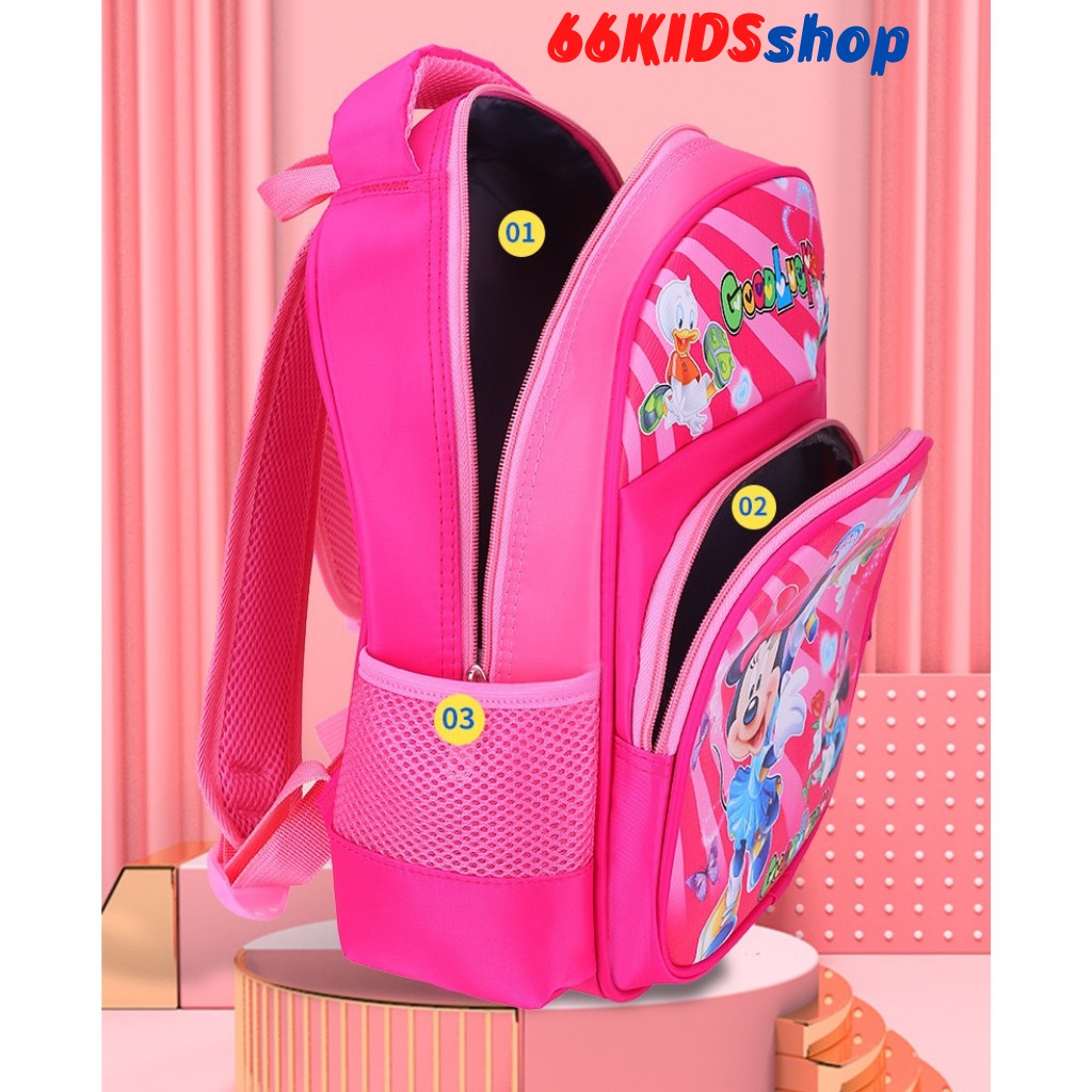 Balo cho bé mẫu giáo và tiểu học chống thấm nước hình cute đáng yêu 66KIDS SHOP