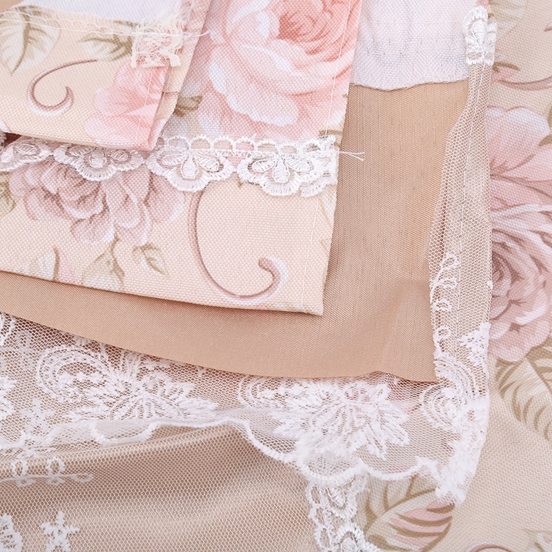 1 Rèm Cửa Họa Tiết Hoa Hồng Trang Trí Phòng Khách / Phòng Ngủ