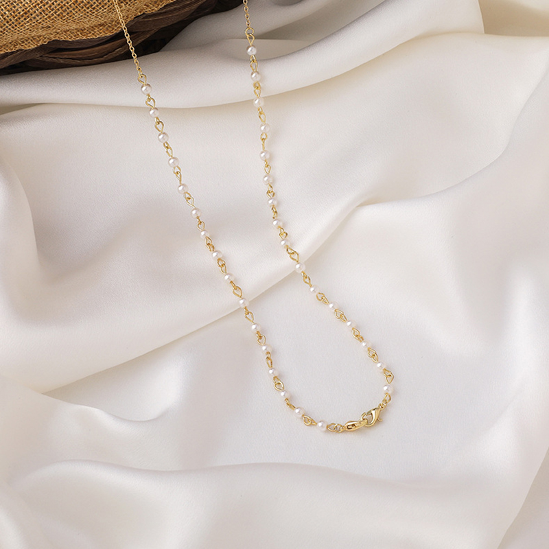 Dây chuỗi mạ vàng phối ngọc trai giả thanh lịch giữ mắt kính dành cho nữ