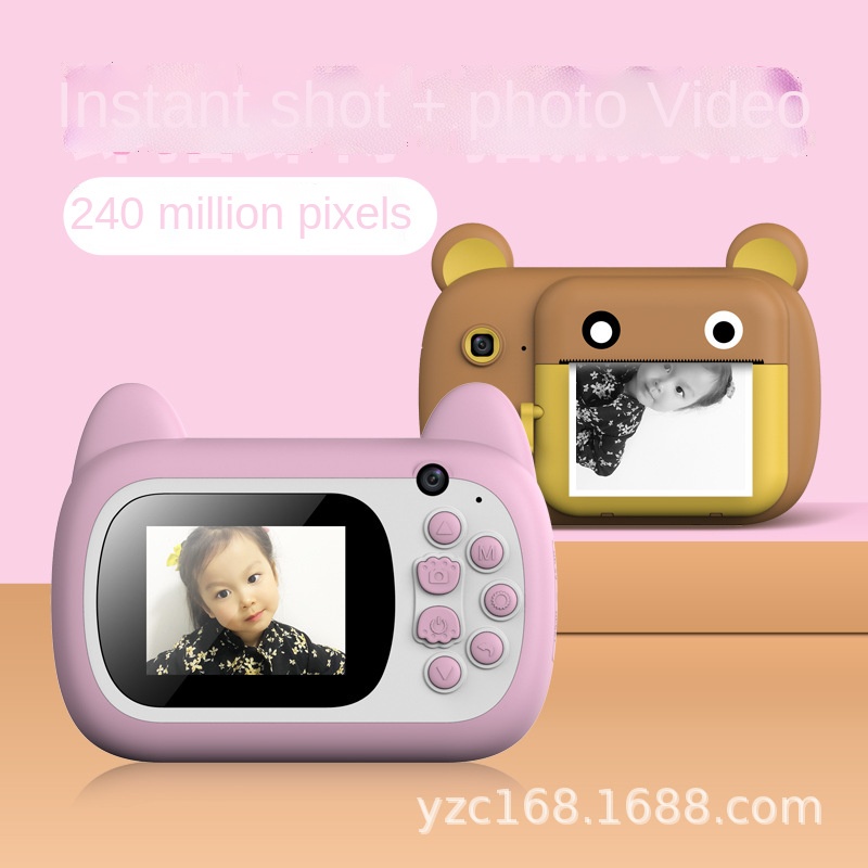 ✨Cổ Phiếu Sẵn Sàng✨ Máy Ảnh Kỹ Thuật Số Polaroid Kỹ Thuật Số Mini In Ảnh HD Dành Cho Trẻ Em P1 WiFi