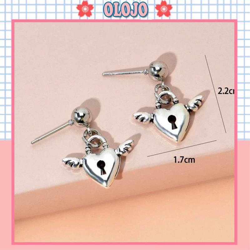 1 Đôi Bông Tai Hình Chìa Khóa Trái Tim Xinh Xắn