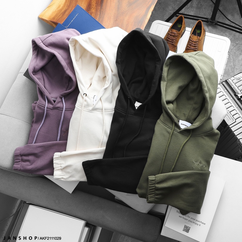 Áo Hoodie Chữ Ký Fapas Thêu Form Thoải Mái, Vải Nỉ Mịn Màng Không Quá Dày Dặn