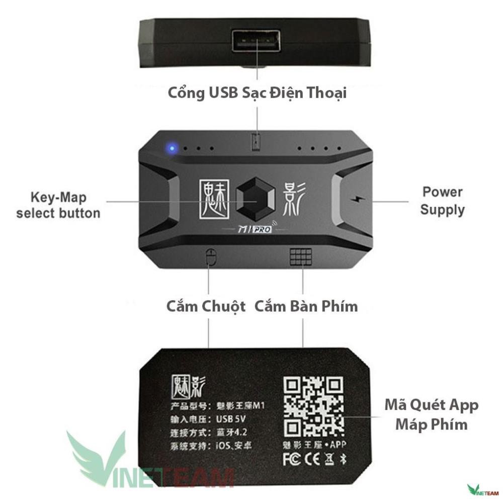 MEIYING M1 PRO - Bộ chuyển đổi chơi game PUBG Mobile, Free Fire, COD giá rẻ tốt nhất hỗ trợ chip MediaTek -DC4333