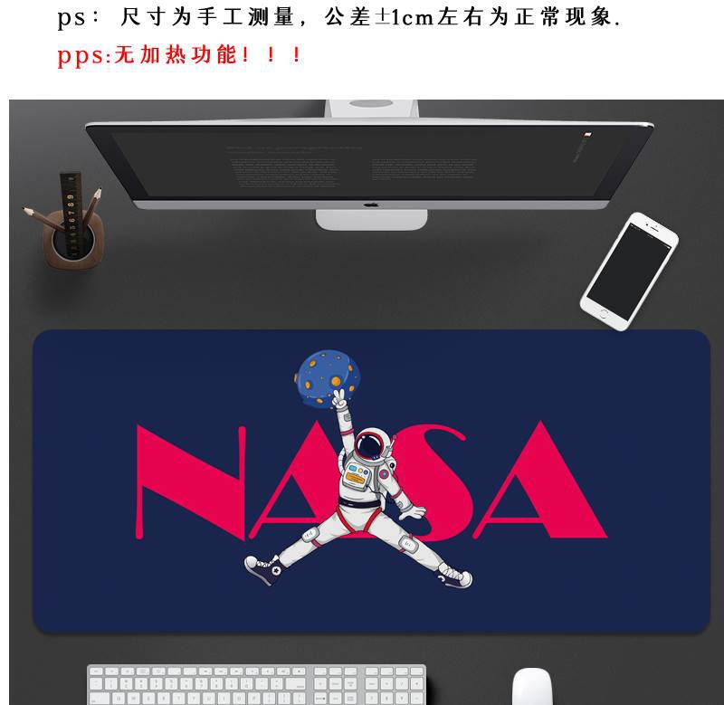 Miếng Lót Chuột Và Bàn Phím Cỡ Lớn In Hình Phi Hành Gia Sáng Tạo