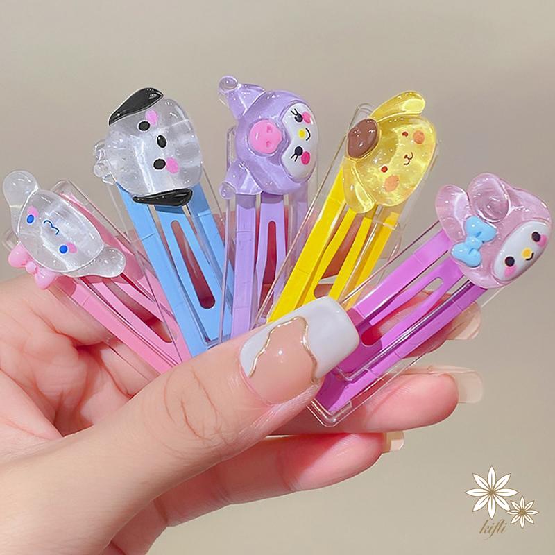 【kifli】Kẹp Tóc Mái Bên Họa Tiết Hoạt Hình Sanrio Ngọt Ngào Dễ Thương Phong Cách Hàn Quốc Cho Bé Gái
