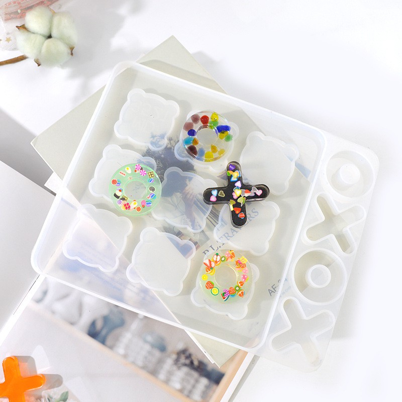 Bộ Khuôn Silicon Cờ Cá Rô XO Game Board