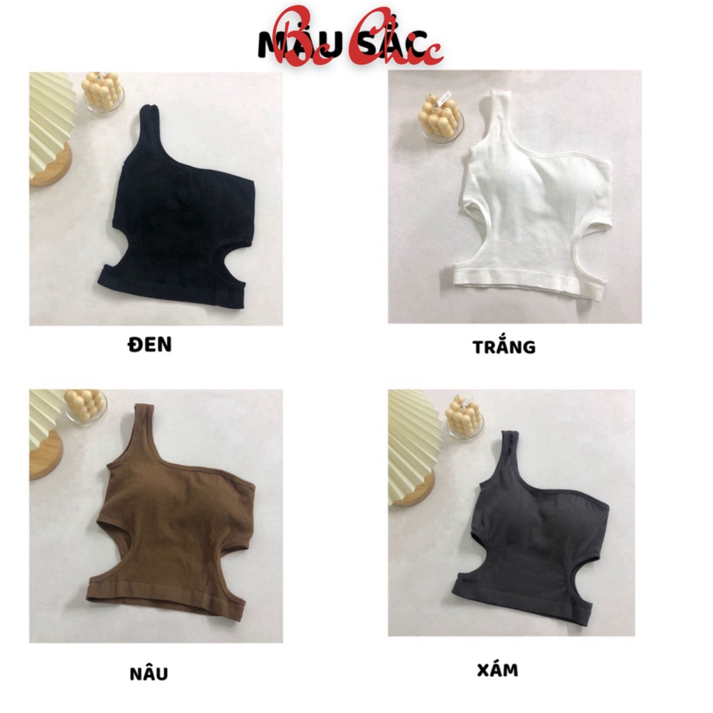 Áo Nữ thiết kế 1 Vai Chéo Dây khoét eo không gọng nâng ngực co giãn cao cấp mã Bra B1823 BC_CHIC LINGERIE