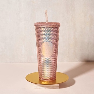 Ly Cold Cup Starbucks 24oz Rose Gold Bling