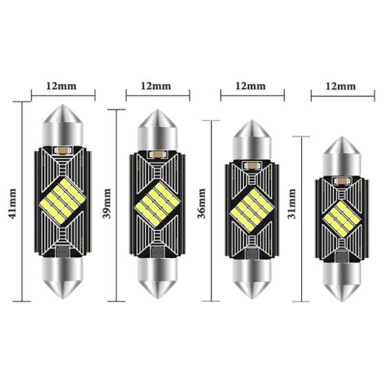 Đèn LED trần ô tô 31mm 36mm 39mm 41mm siêu sáng CANBUS 9SMD2016