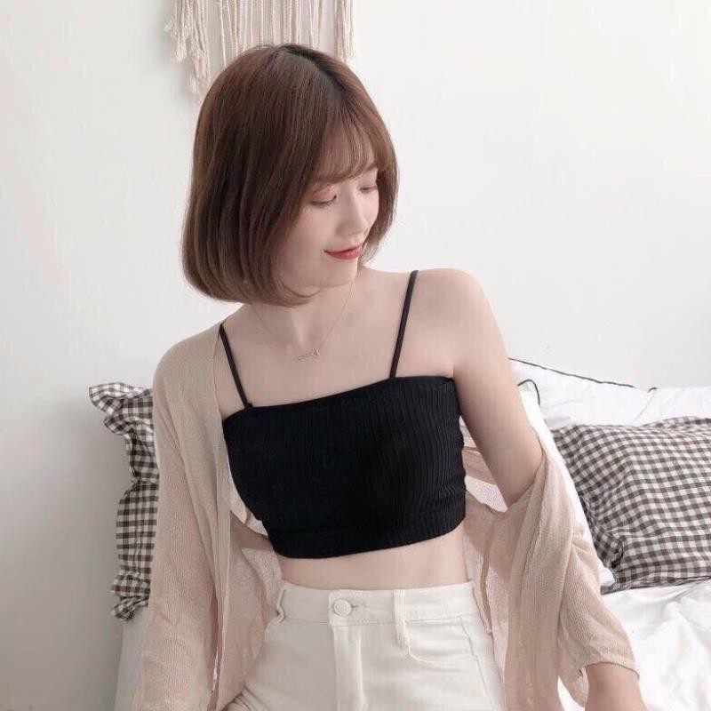 PVN21075 Áo bra quây croptop nữ 2 dây cá tính gợi cảm .