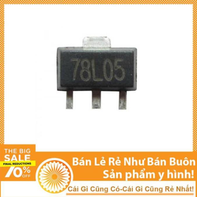 Linh Kiện IC Ổn Áp Nguồn 5V 78L05 0.1A SOT-89 Chân Dán