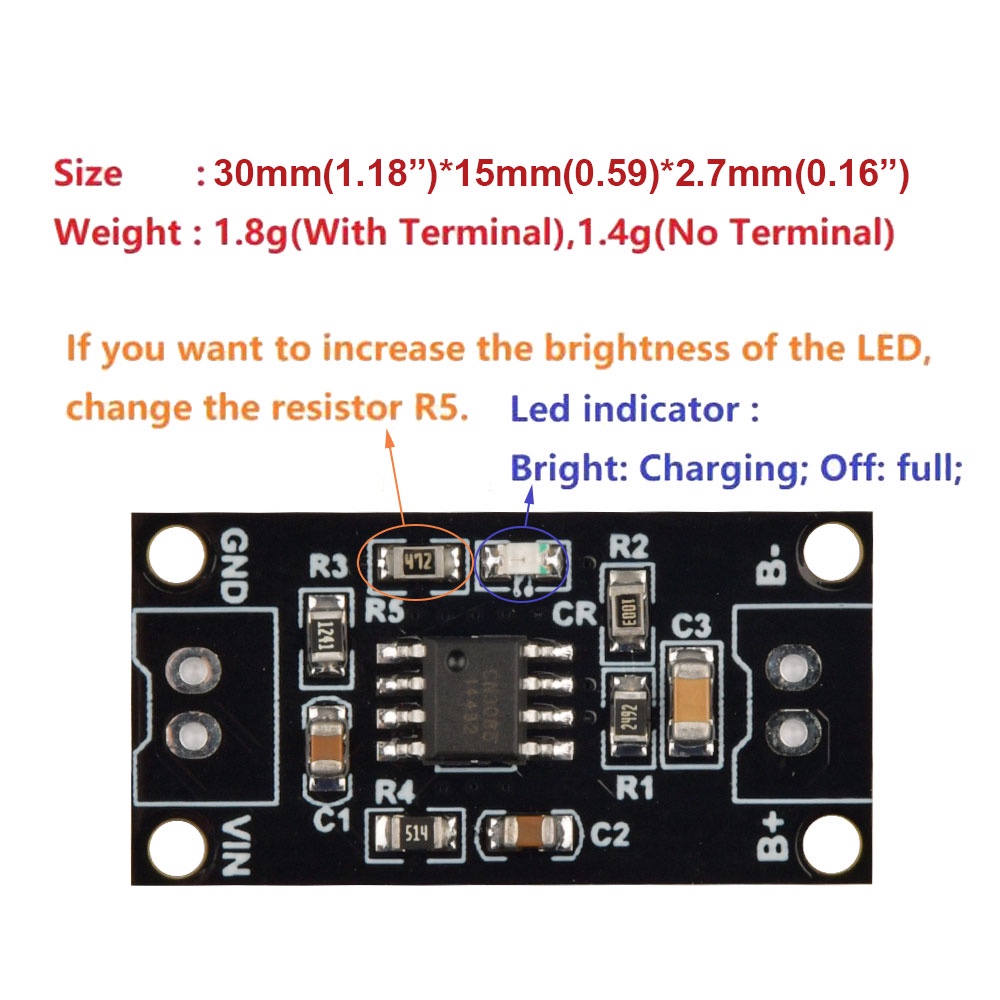 Bảng mạch sạc pin DIYMORE NiMH 1S 2S 3S 1A 1.5V 3V 4.5V