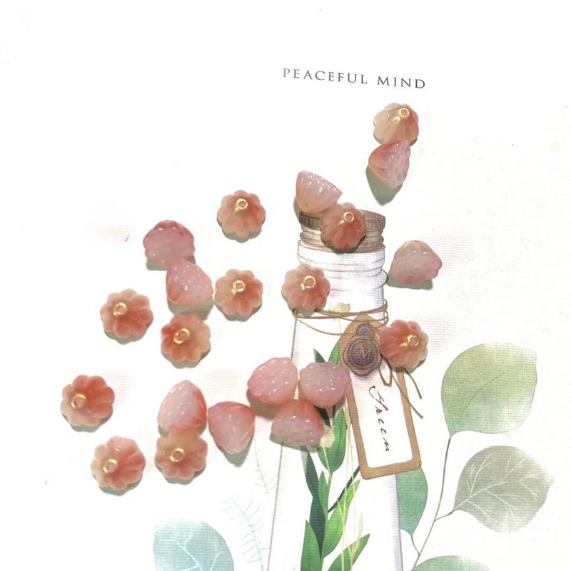 [Nguyên liệu làm trâm] 1 nhụy hoa sen thủy tinh 11mm