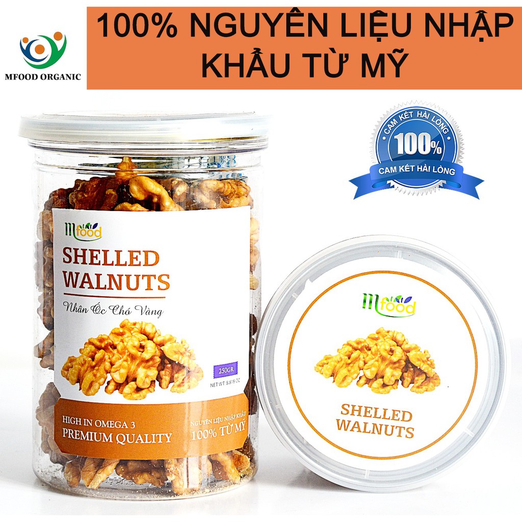 Nhân Óc Chó Mỹ Hũ 250gram - Thương Hiệu MFOOD