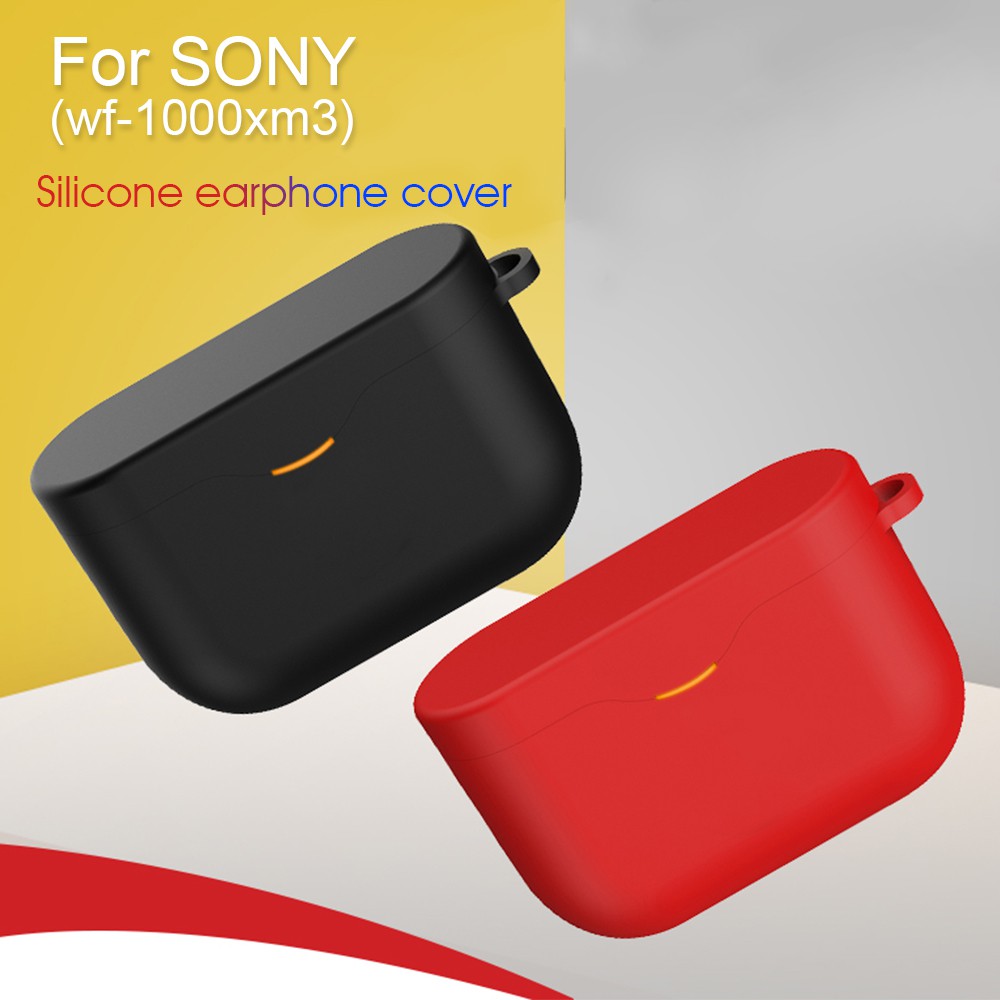 For Sony WF-1000XM3 wireless Bluetooth Earphone Anti-shock Charging Case Earphone Cover with hook