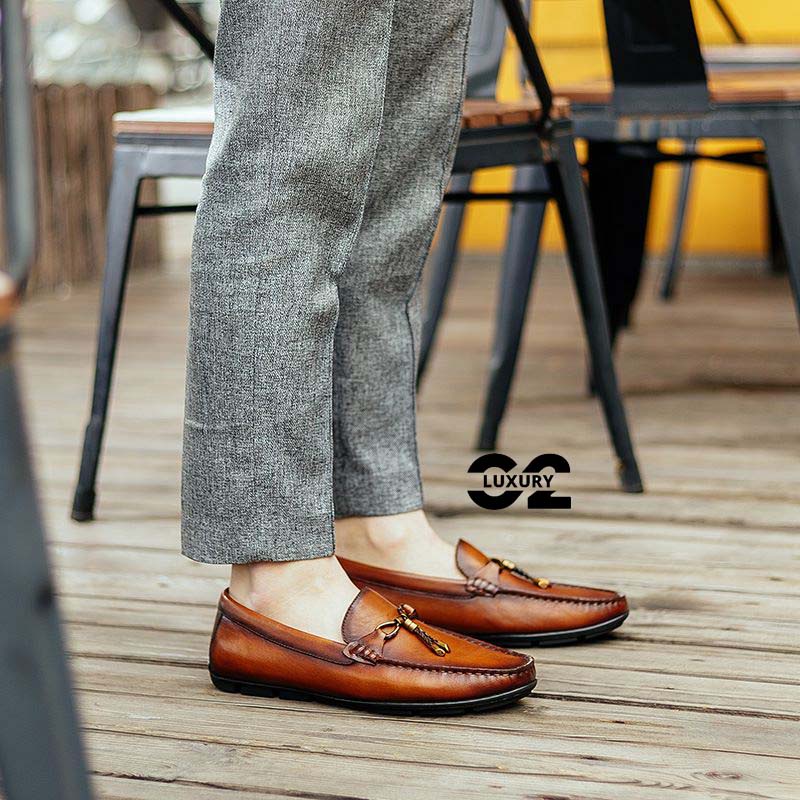 Giày lười nam Luxury dáng Moccasin Shoes BL09-2 chất da cao cấp nhiều size