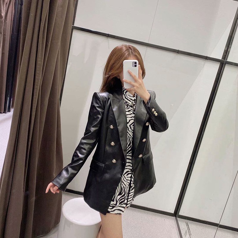 ÁO KHOÁC BLAZER DA NỮ MÀU ĐEN | BigBuy360 - bigbuy360.vn