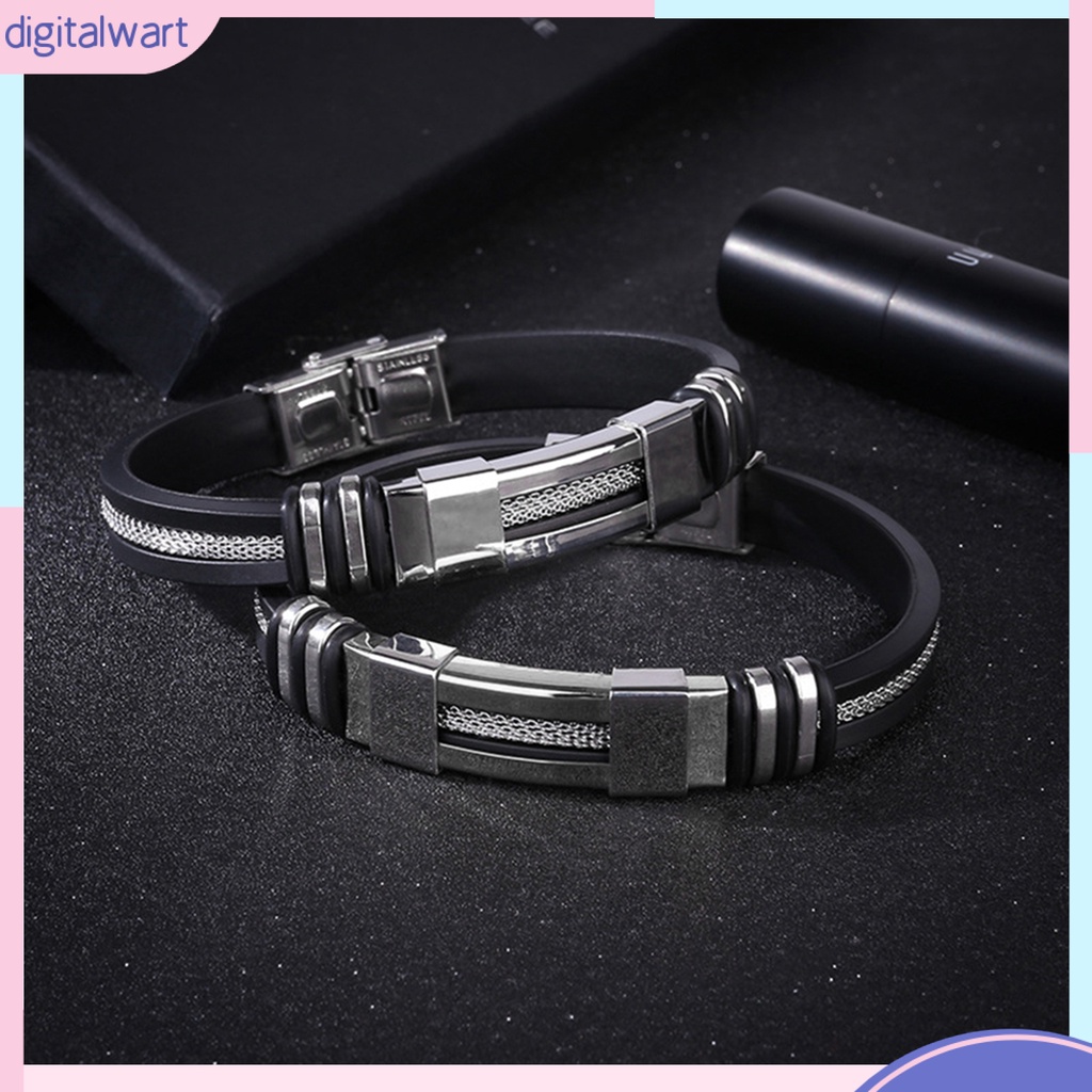 Vòng tay nam phối thép không gỉ cá tính thời trang