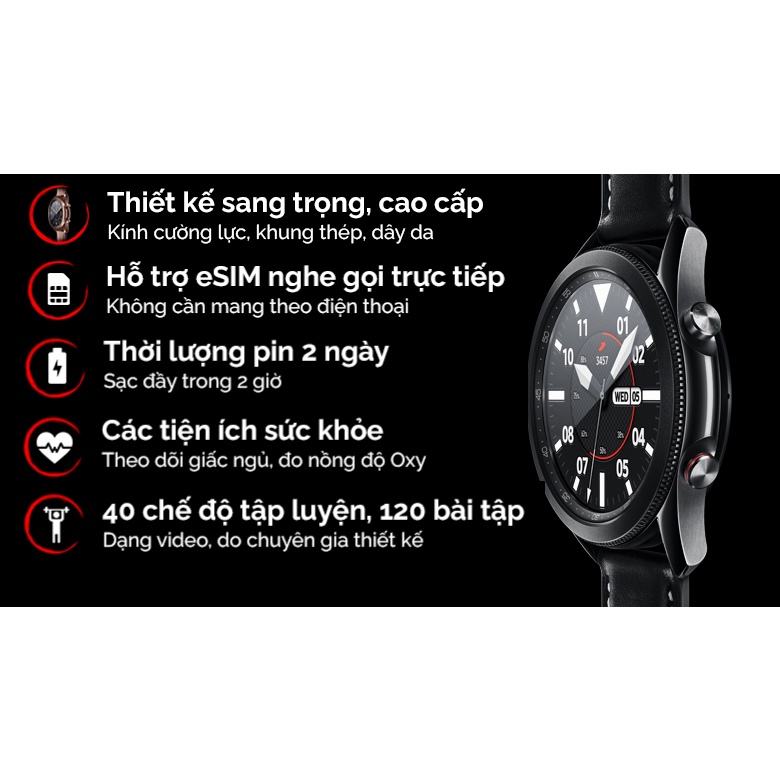 Đồng hồ Thông Minh Samsung Galaxy Watch 3 Bluetooth - Hàng Chính Hãng