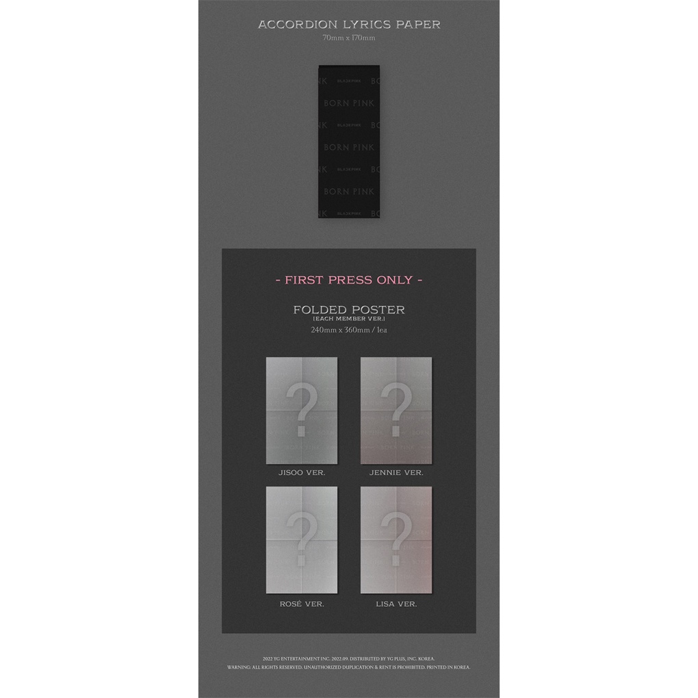 Album thứ 2 KPOP GOODS phiên bản Digipack BLACKPINK BORN PINK