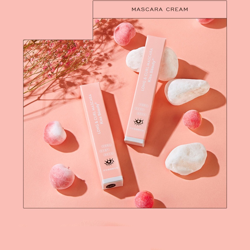 Mascara Chải Mi Kiss Beauty Siêu Mịn Chống Thấm Nước Lâu Trôi Chuốt Dày Và Cong Mi Tự Nhiên