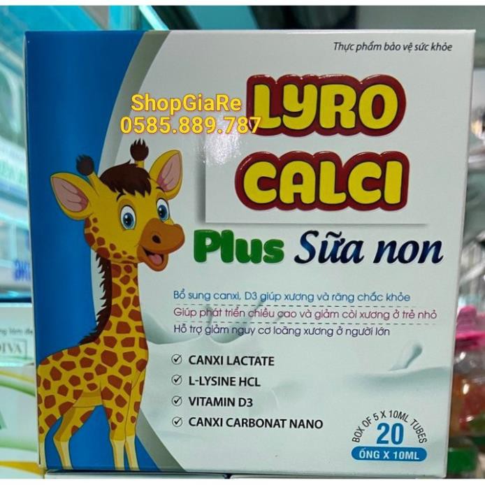Lyro calci plus sữa non phát triển chiều cao, kích thích ăn ngon, cho xương chắc khoẻ chống còi xương, loãng xương