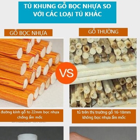 Tủ quần áo tủ vải khung gỗ 4 buồng 8 ngăn bọc nhựa chống ẩm mốc vải oxford chống nước sảm phẩm tốt nhất trong tầm giá