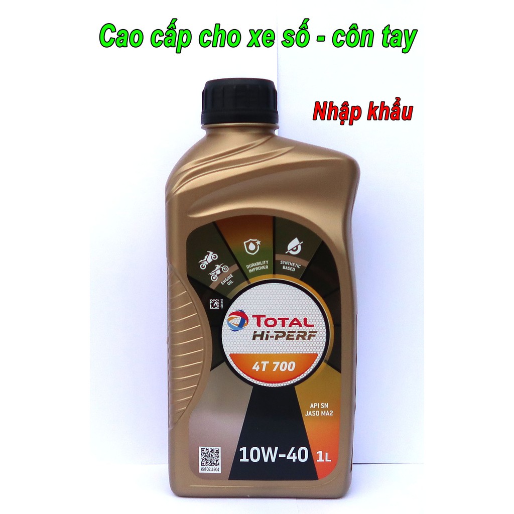 Nhớt Total Hi-PERF 10W40 Nhập Khẩu Cho Xe Số Và Côn Tay Cao Cấp (1L)