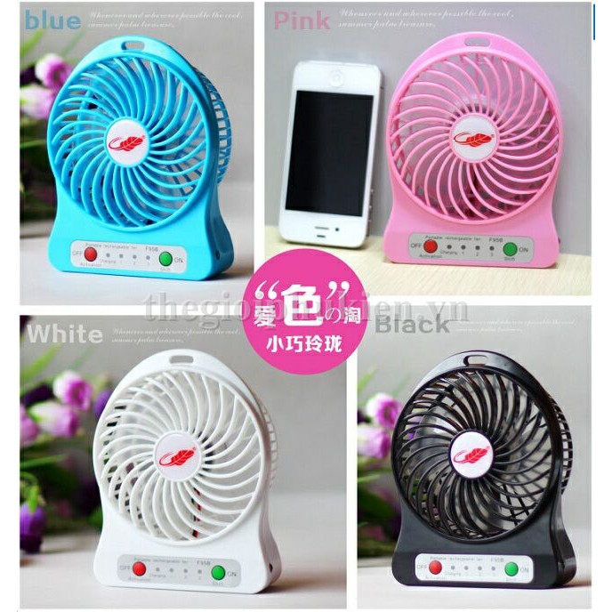 Quạt tích điện USB mini Fan - 3 tốc độ (2)