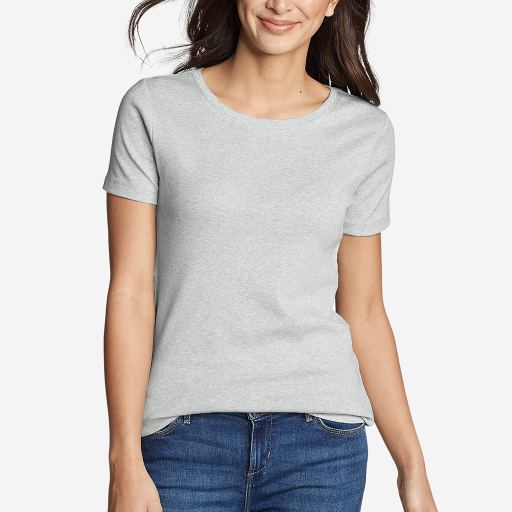 Áo thun nữ phông trơn Casual 1st cổ tròn tay ngắn cộc, 100% cotton thoáng mát, thích hợp đi làm, đi chơi, du lịch | BigBuy360 - bigbuy360.vn