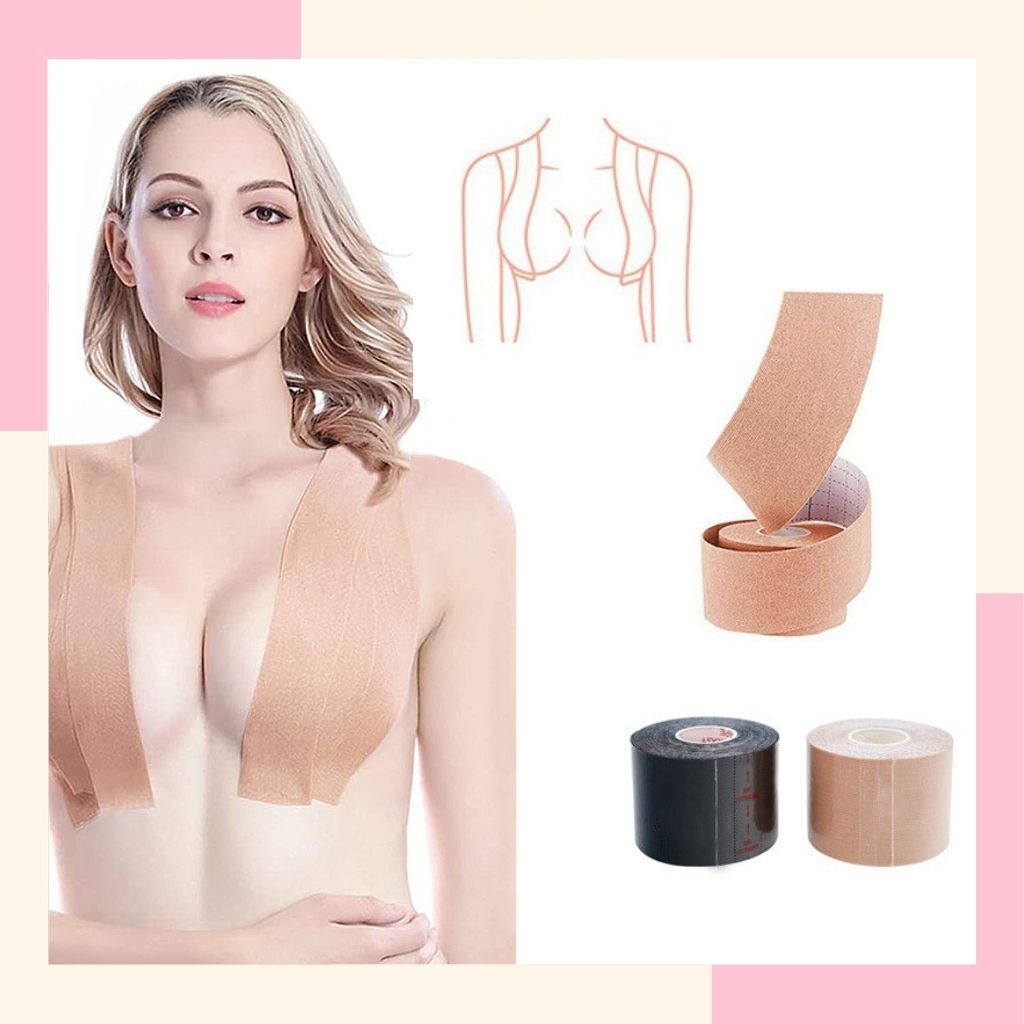Băng Dán Nâng Ngực Có Thể Tạo Nhiều Kiểu Đa Dụng Cho Nữ Cuộn Băng Dán Cơ Chống Nước 144, Băng keo dán ngực