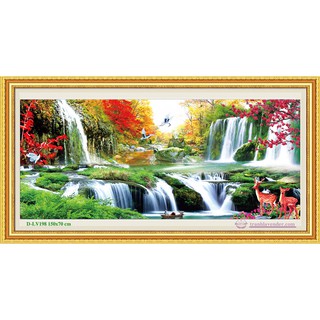 Tranh đính đá Thiên nhiên giao hòa 150x70