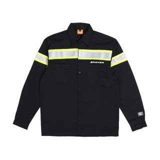 REFLECTIVE SHIRT IN BLACK/NEON - [SMAKER]